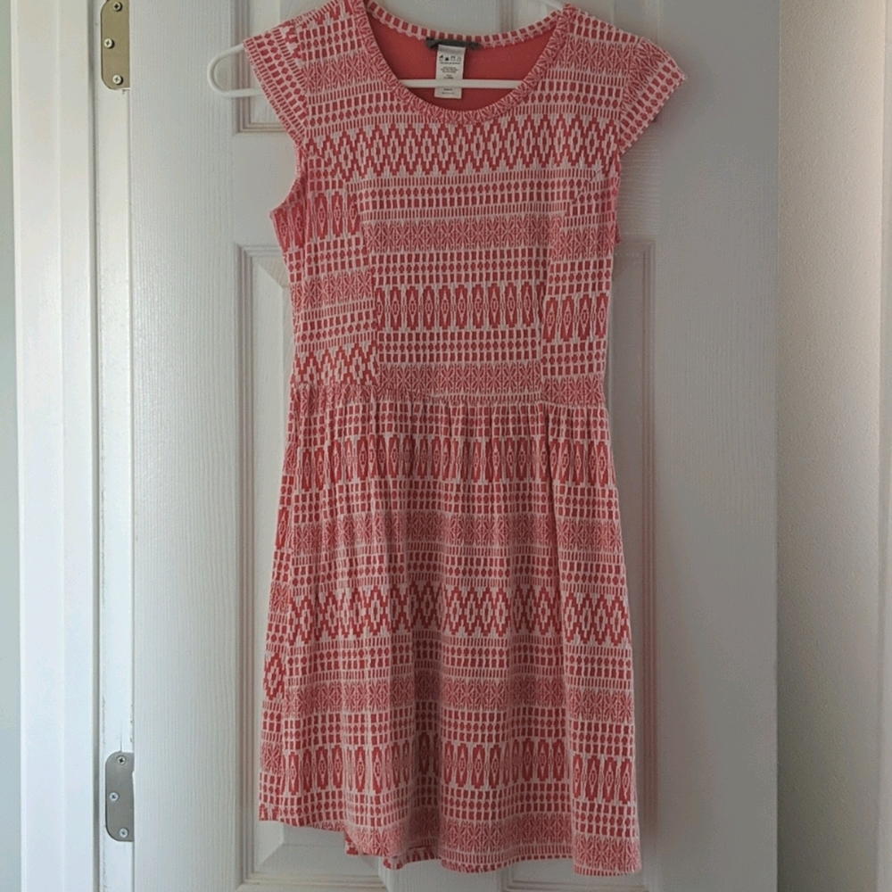 Pink and white dress